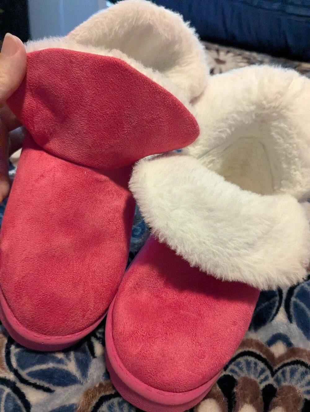 Sugar Kids Pink Plush-Lined Slip-On Slippers